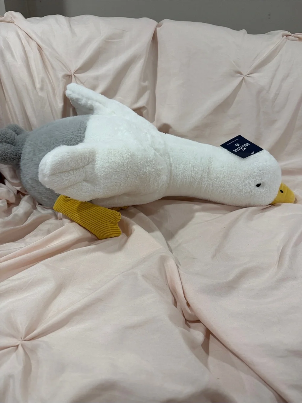 Hollister White & Yellow Plush Seagull
